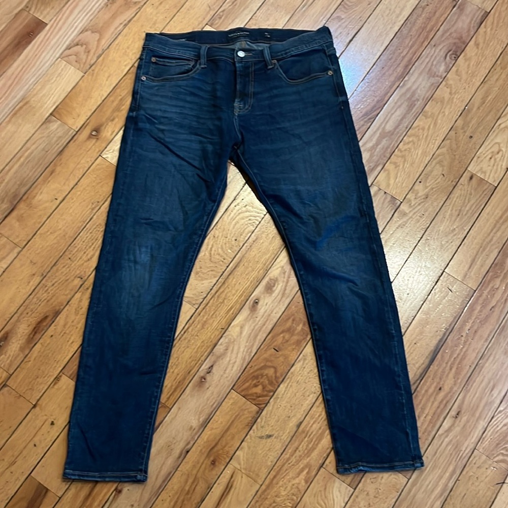 Lucky Brand Jeans 110 Skinny Mens 33x30 Medium Wash Denim Blue Stretch Casual